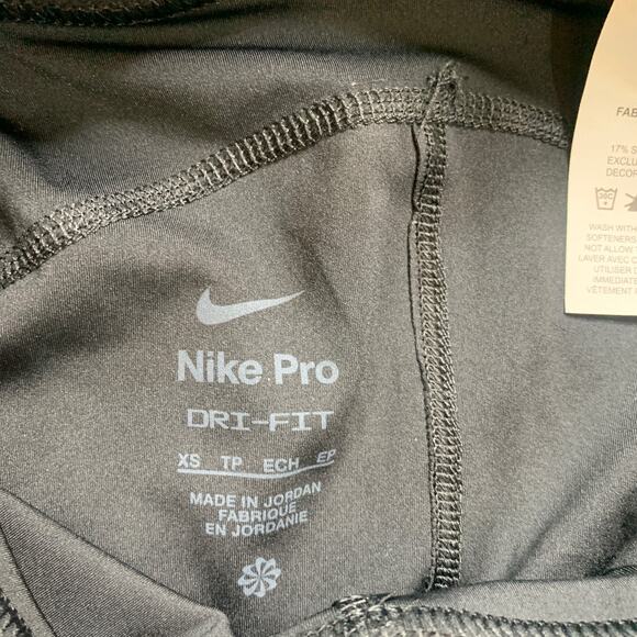 Nike Pro Shorts Womens XS Extra Small Black Dri Fit Athletic Sports Bike Workout - Picture 6 of 11